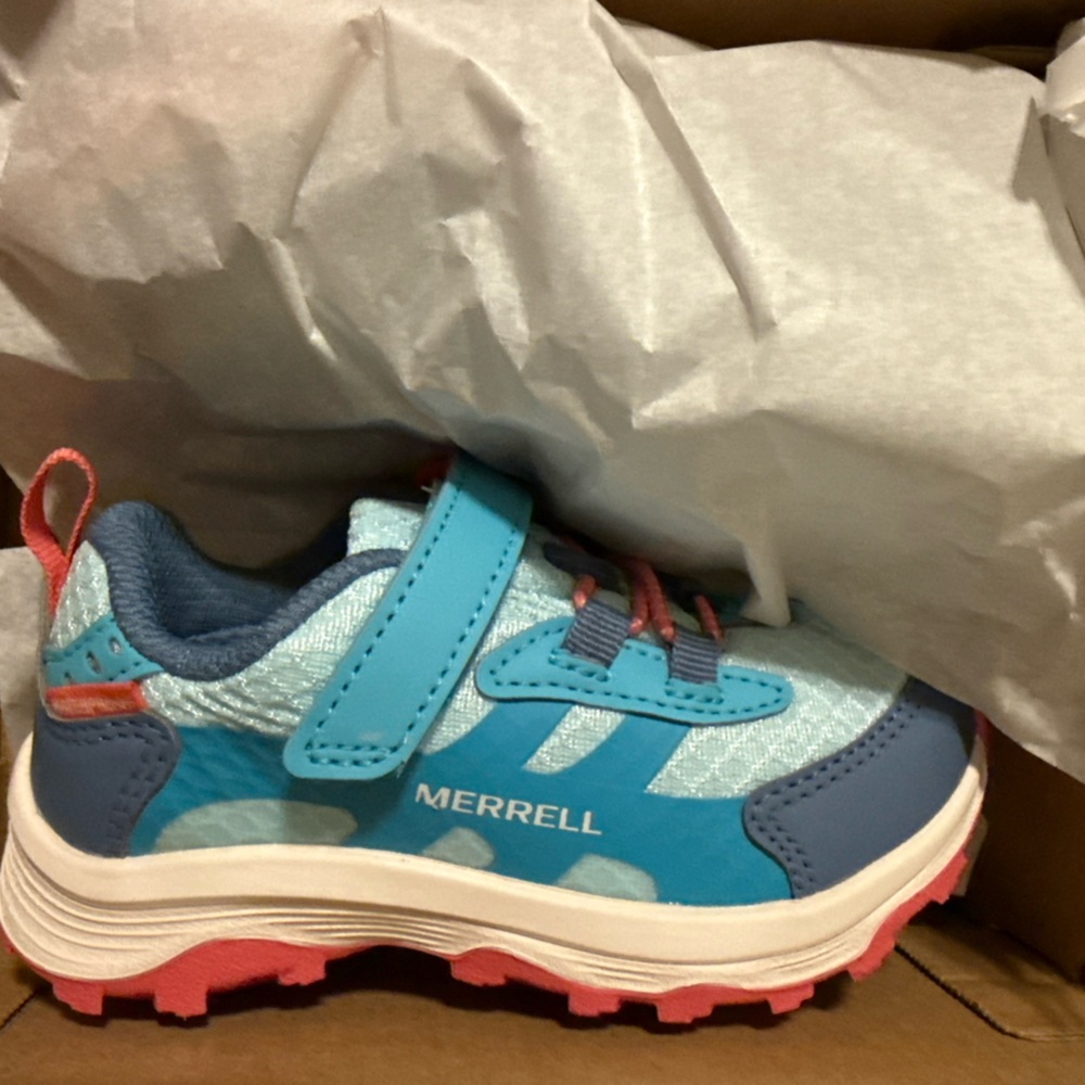 Merrell Kids trail shoes, waterproof - Blue and Pink
